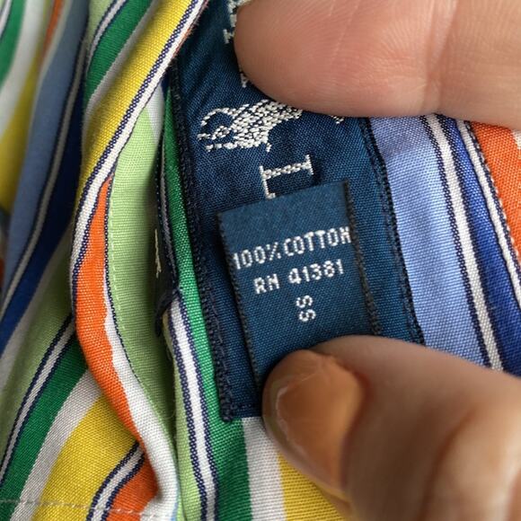 Ralph Lauren colorful striped button down shirt size 16 1/2 large - Picture 10 of 10